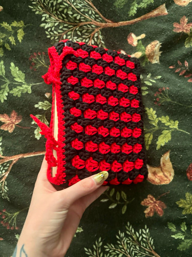 Handmade crochet book sleeve - crochet,