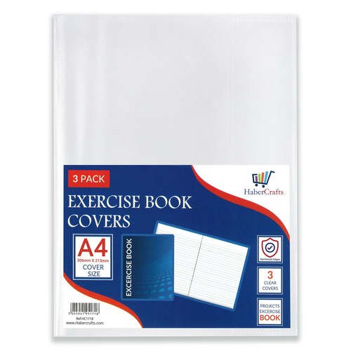 Clear exercise book covers - clear,