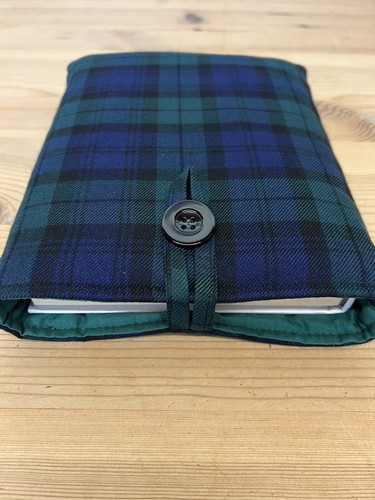 Handmade book sleeve tartan - handmade,