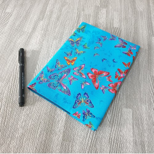Handmade blue butterfly - blue, fabric
