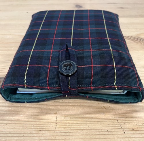 Handmade book sleeve tartan - book,