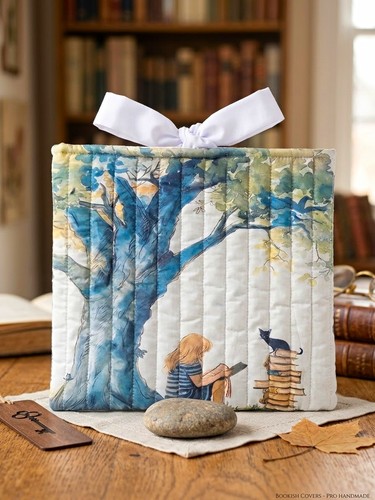 Book cover quilted fabric - book,