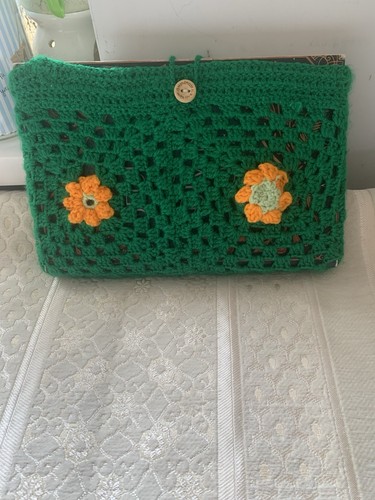 Handmade crochet book sleeve - handmade,