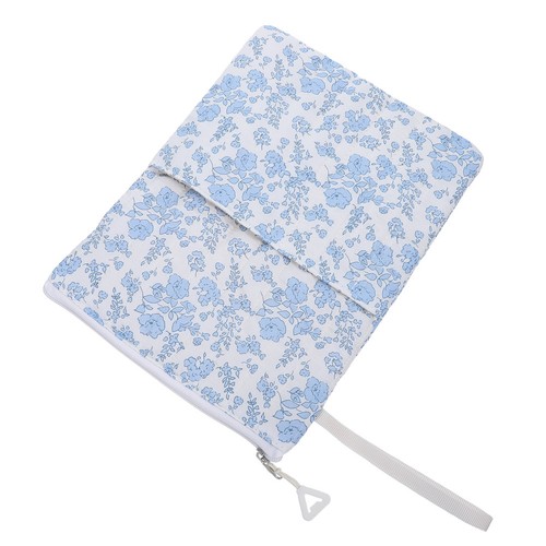 Reusable zippered blue - zippered, floral