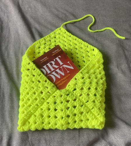 Crocheted neon yellow - crocheted,